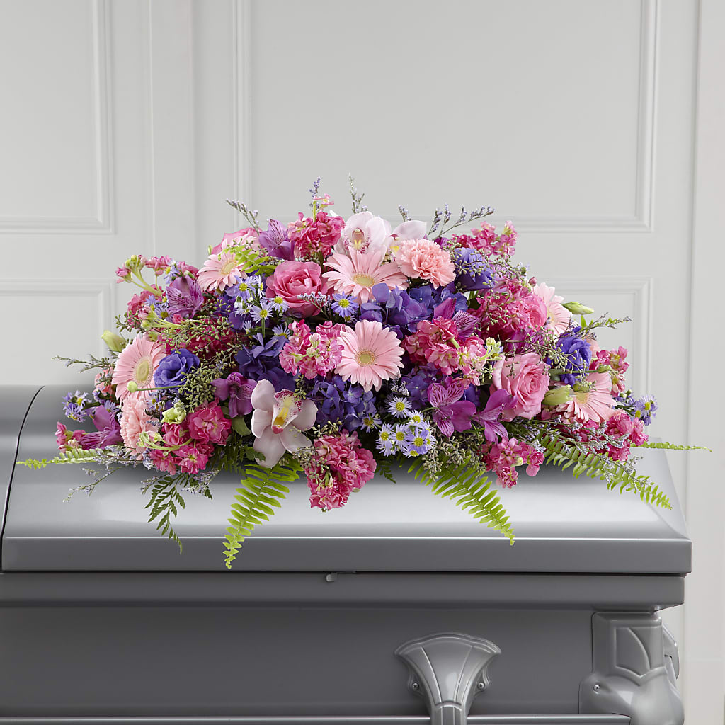 Glorious Garden Casket Spray – Grass Valley Florist, Grass Valley CA