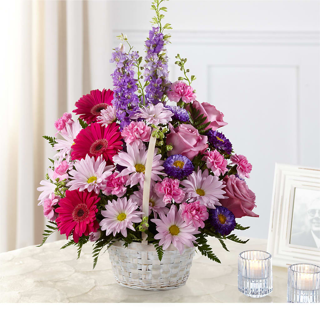 Pastel Peace Basket – Grass Valley Florist, Grass Valley CA