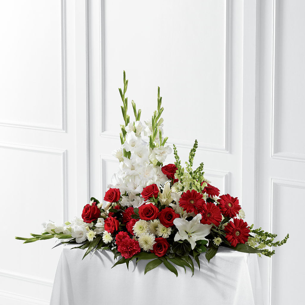 Crimson & White Arrangement – Grass Valley Florist, Grass Valley CA
