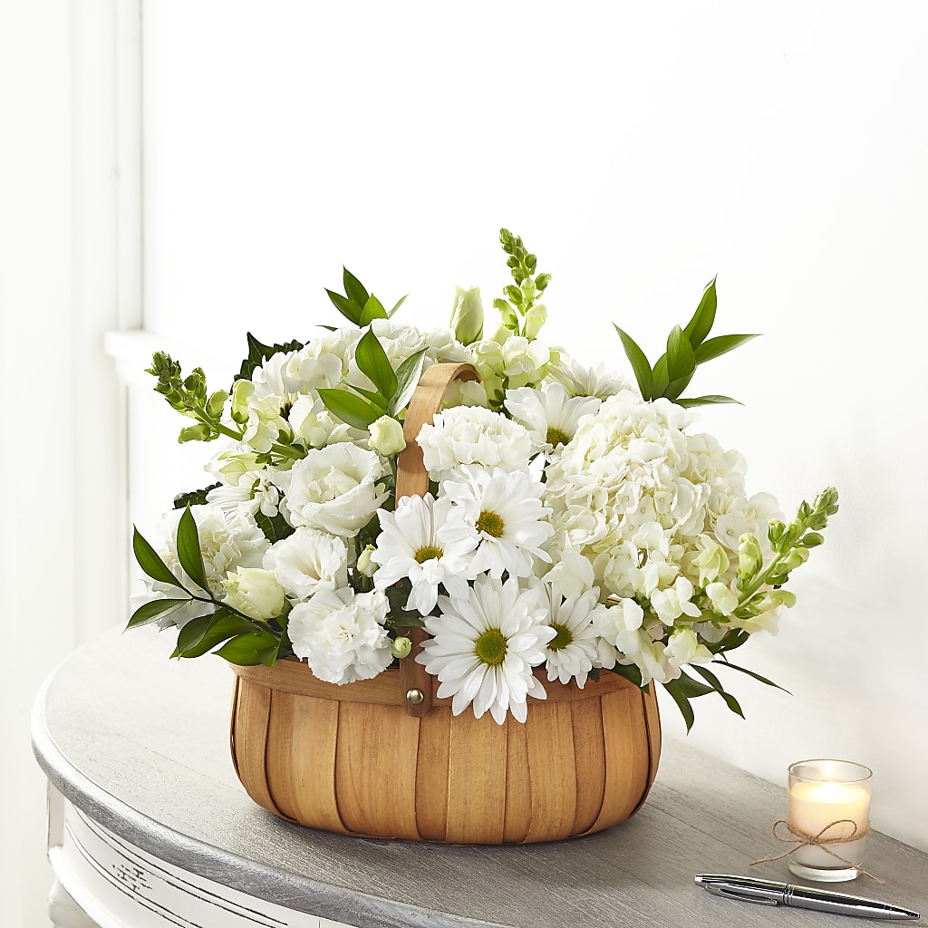 Pure Ivory Basket – Grass Valley Florist, Grass Valley CA