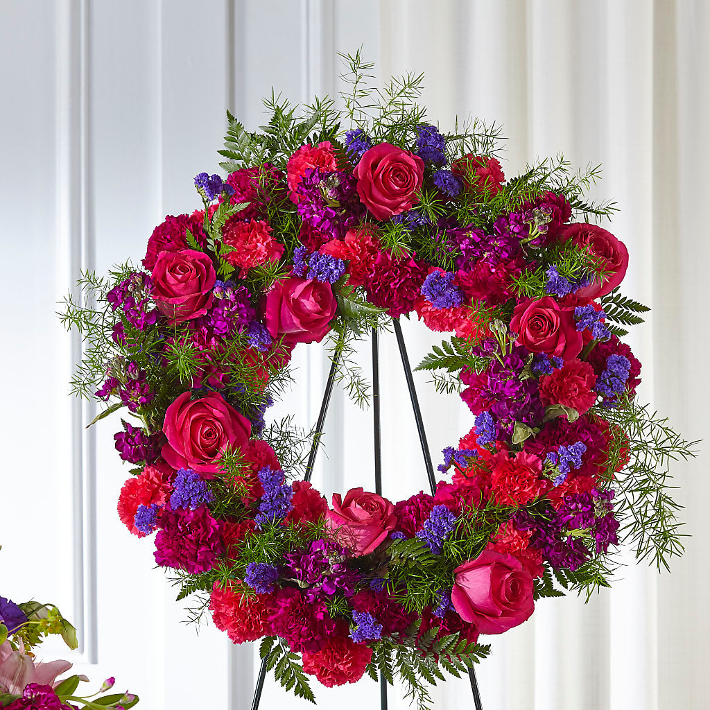 Calming Colors Wreath – Grass Valley Florist, Grass Valley CA