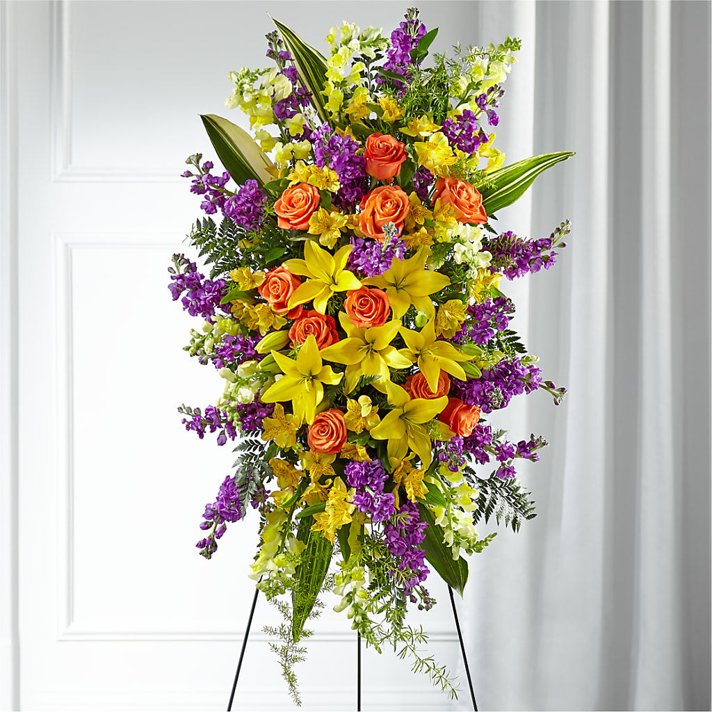 Thoughtful Prayers Standing Spray – Grass Valley Florist, Grass Valley CA