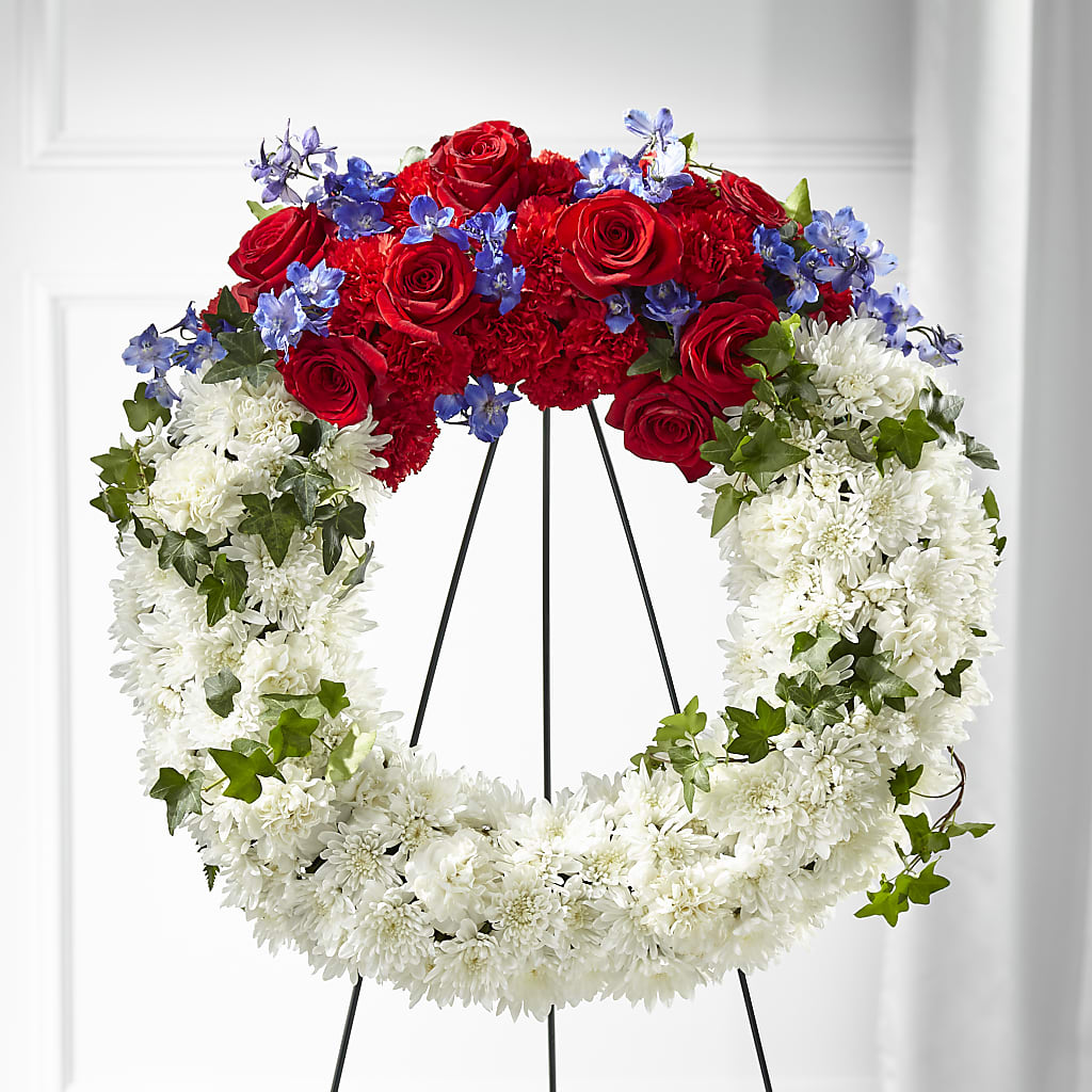 Patriotic Passion Wreath – Grass Valley Florist, Grass Valley CA
