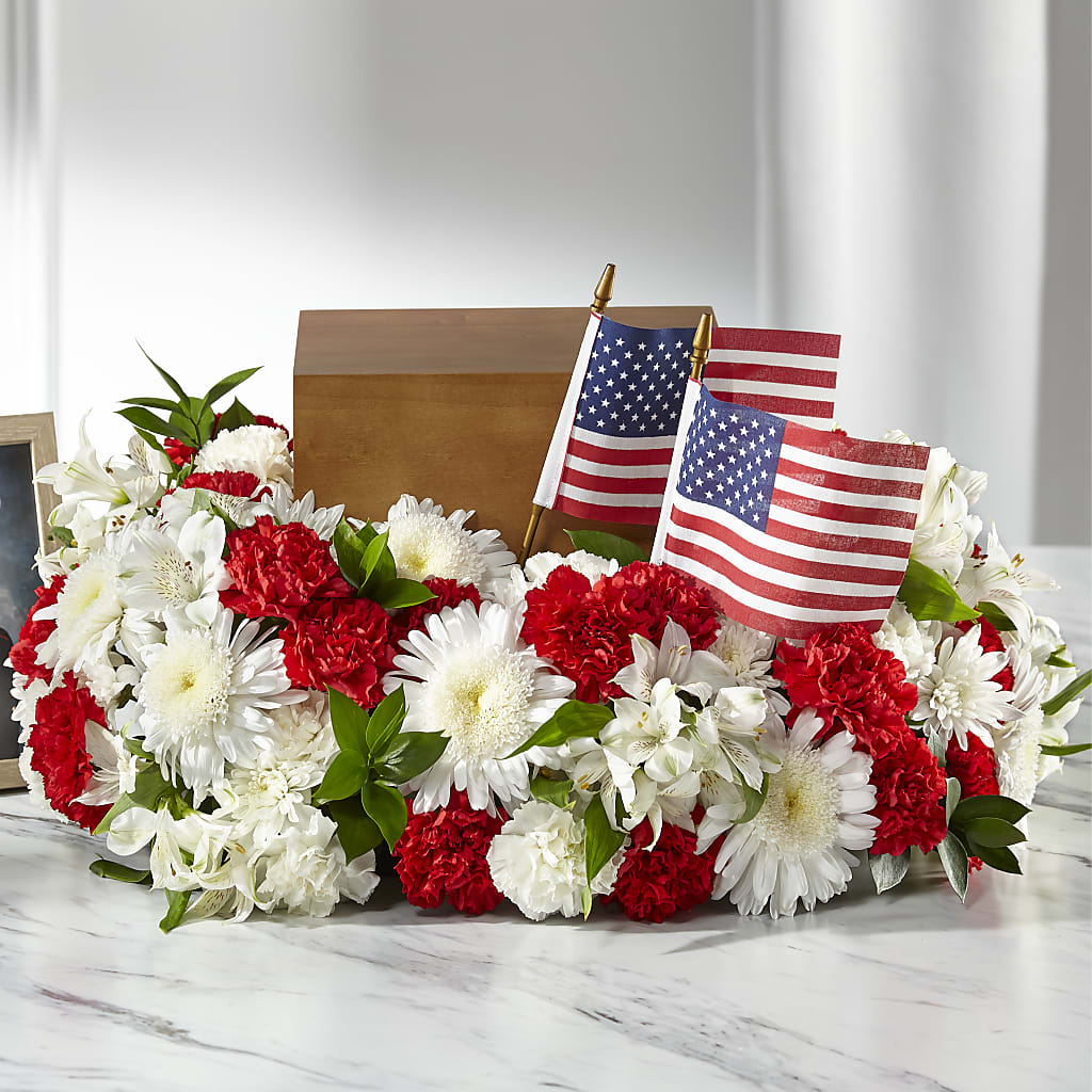 Spirit of Patriotism Cremation Adornment – Grass Valley Florist, Grass Valley CA