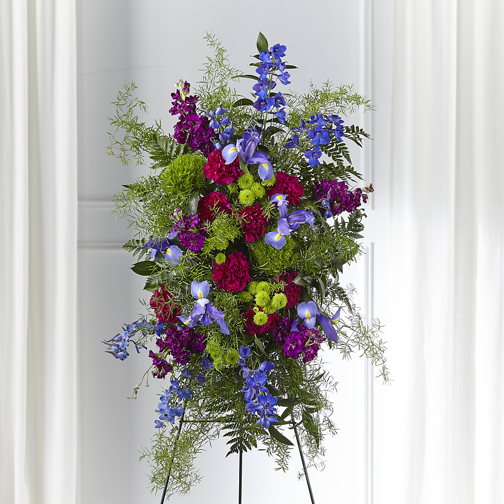 Heavenly Skies Standing Spray – Grass Valley Florist, Grass Valley CA