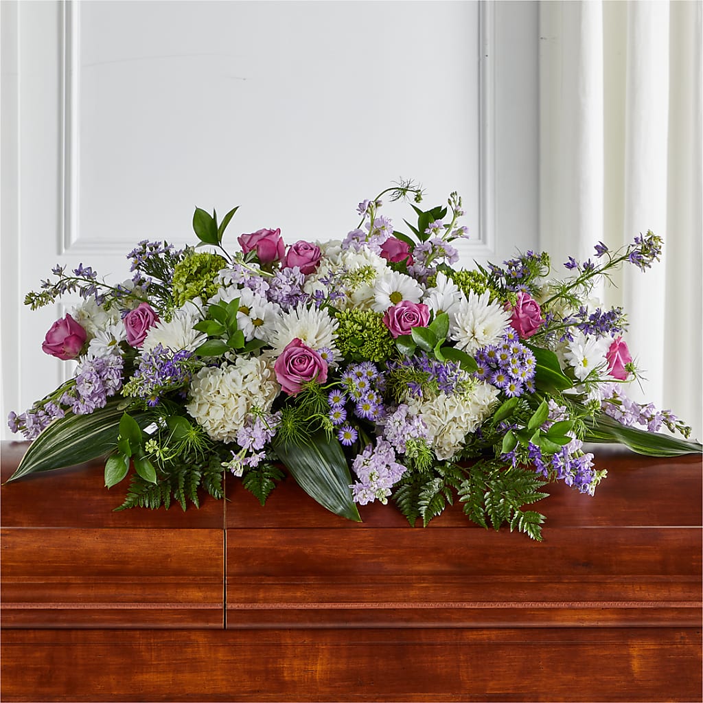 Meadows of Serenity Casket Spray – Grass Valley Florist, Grass Valley CA