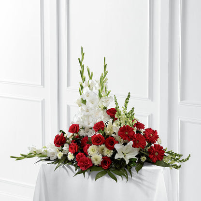 Crimson & White Arrangement –  Grass Valley Florist, Grass Valley CA