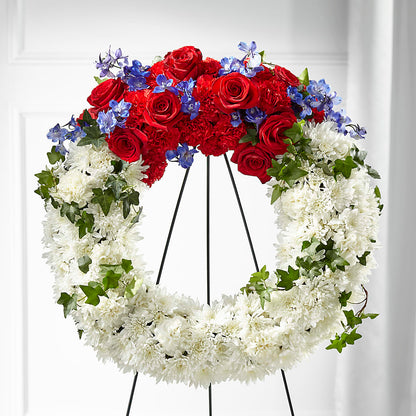 Patriotic Passion Wreath –  Grass Valley Florist, Grass Valley CA