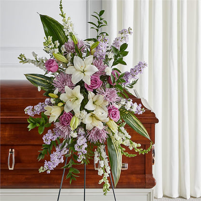 Grateful Hearts Standing Spray –  Grass Valley Florist, Grass Valley CA