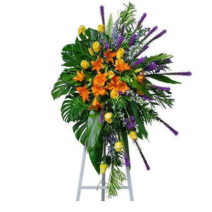 Birds of Solace Grand Sympathy Standing Spray –  Grass Valley Florist, Grass Valley CA