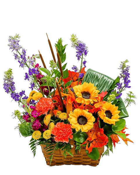 Sunny Harvest Basket –  Grass Valley Florist, Grass Valley CA