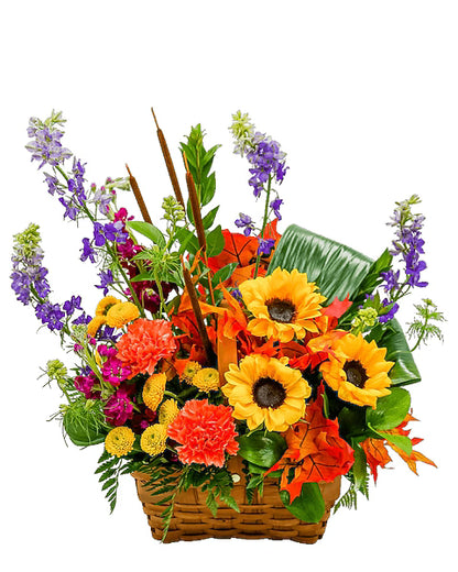 Sunny Harvest Basket –  Grass Valley Florist, Grass Valley CA