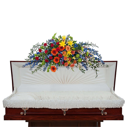 Treasured Celebration Full Casket Spray –  Grass Valley Florist, Grass Valley CA